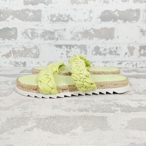 NEW Marc Fisher LTD Jaimee Leather Braided Espadrilles Sandals D485